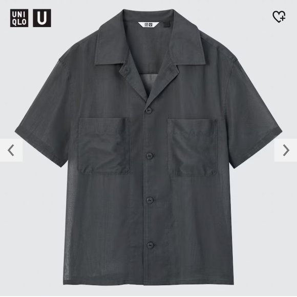 Uniqlo SHEER Dark Grey Blouse - Picture 1 of 7